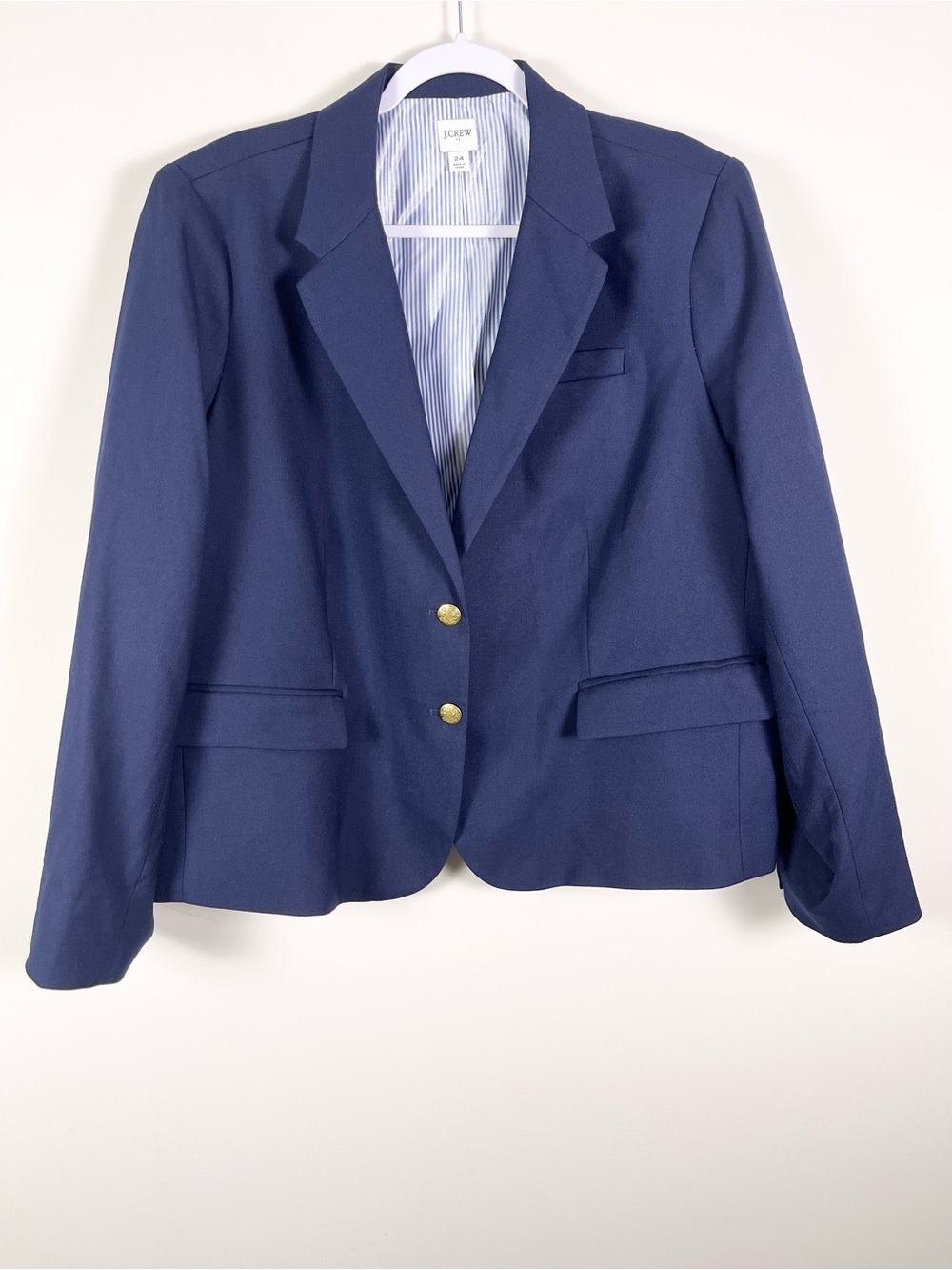 J Crew Womens Old Money Preppy Classic Two-Button Blazer Size 24 Ivy League Wool